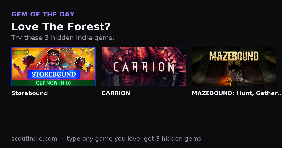 Gem of the Day — games like The Forest